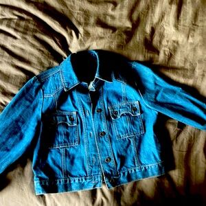 London jeans cropped denim jacket with cuffed sleeves